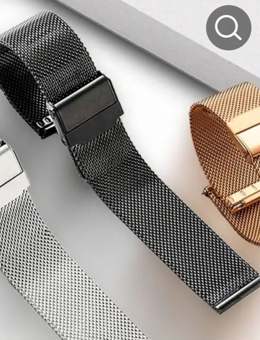 Браслет д/годинника,черный нерж ,,Міланська  петля.