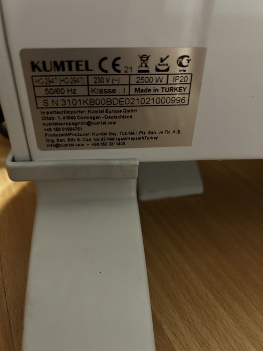 Kumtel Grzejnik elektryczny Konwektorowy 2500W