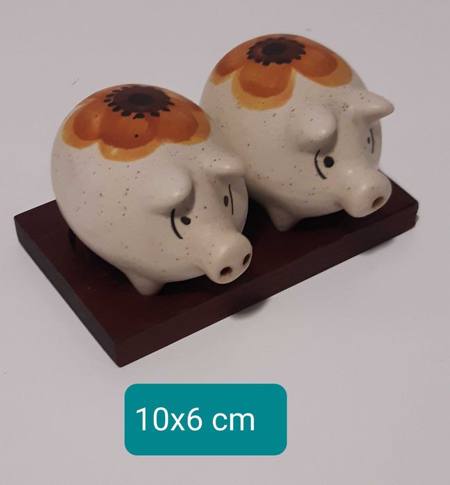 Antigo e curioso Saleiro e Pimenteiro