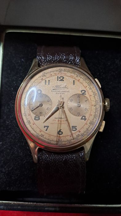 Zegarek Atlantic Chronograf piękny stan