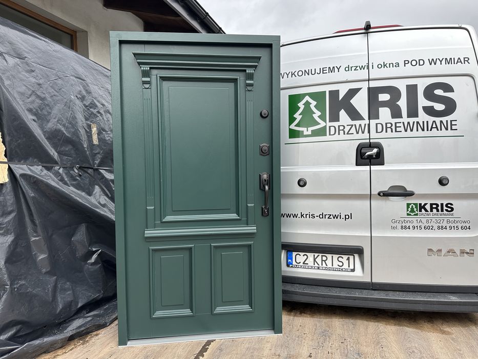 Drzwi zewnętrzne MONTAŻ drewniane Amerykańskie schlage na kazdy Wymiar