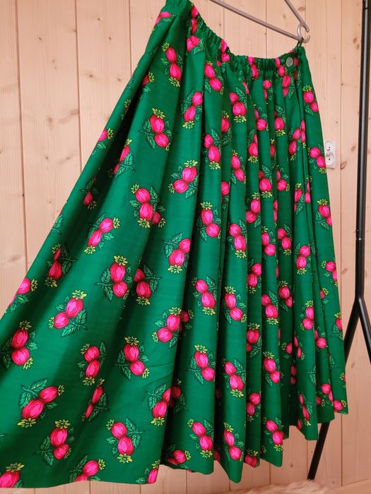 Spódnica góralska zielony tybet w śliwki nowa