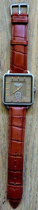 Чоловічий годинник Hermes Paris, оригінал, шкіряний ремінець