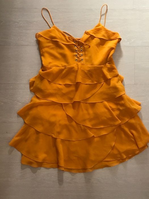 Vestido Morgan amarelo mostarda