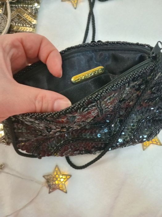 Вінтажна сумочка вечірня, сумка вишита бісером, паєтками