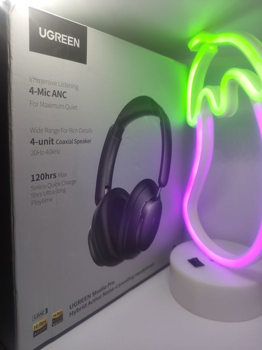 TWS наушники Ugreen Studio Pro Оригинал,Hi-Res Ldac,120h -48db,App,6.0