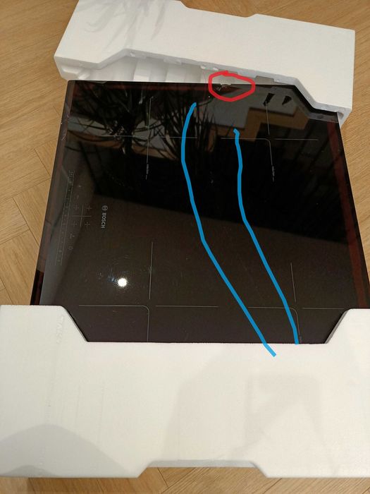 Płyta indukcyjna BOSCH PIE631FB1E uszkodzona szyba