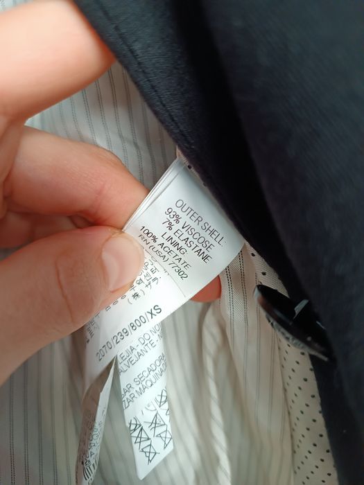 Czarna marynarka żakiet Zara S 36 wiskoza