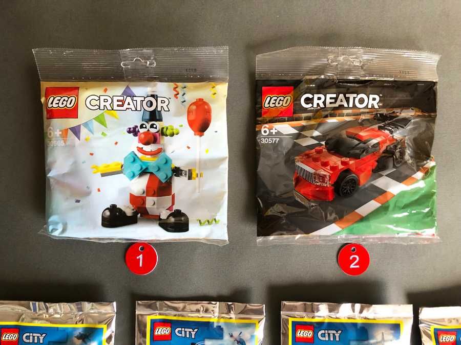LEGO POLYBAGS: CREATOR, CITY, MINECRAFT, JURASSIC WORLD, HIDDEN SIDE