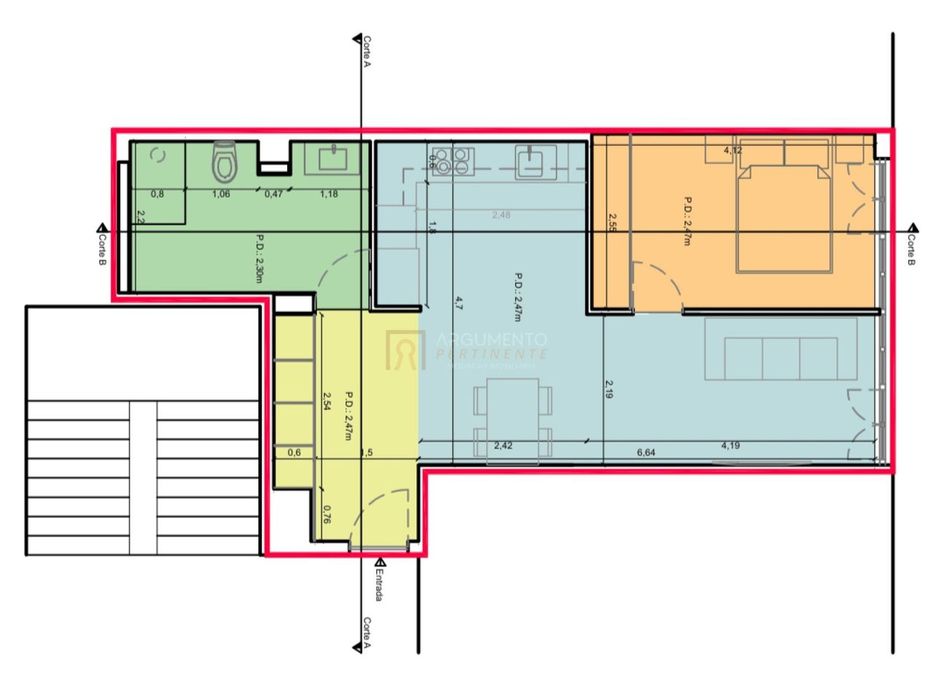 Apartamento T1 distinto em Matosinhos