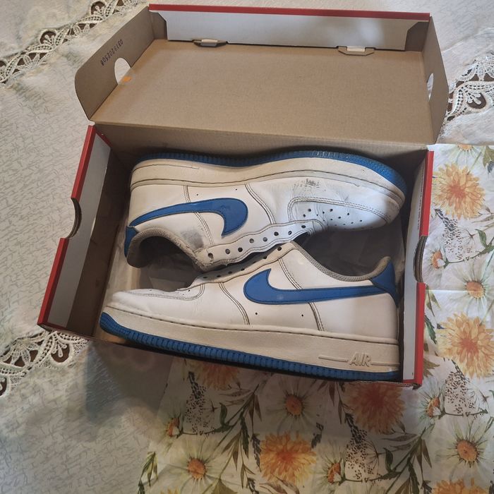 Buty nike biało niebieskie