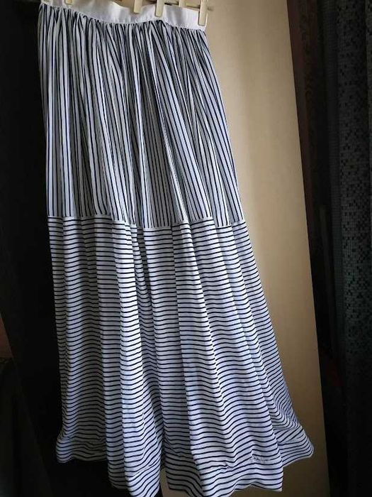 Полосатая шифоновая юбка