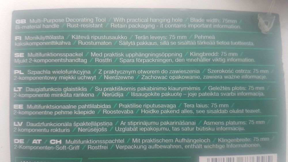 do kolekcji - uniwersalna szpachelka PARKSIDE - nowa