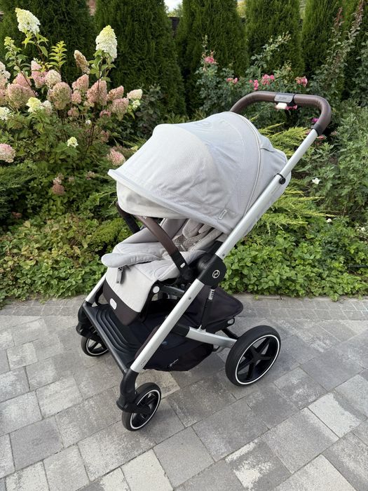 Коляска Cybex Balios S Lux Silver 2 в 1 Stone Grey Чохол для ніжок, муфти, дощовик , москітна сітка