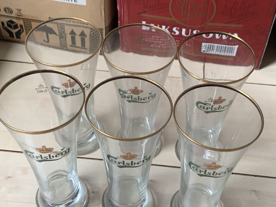 Gratka kolekcjonerska! CARLSBERG szklanki do piwa 0,4 / 0,25
