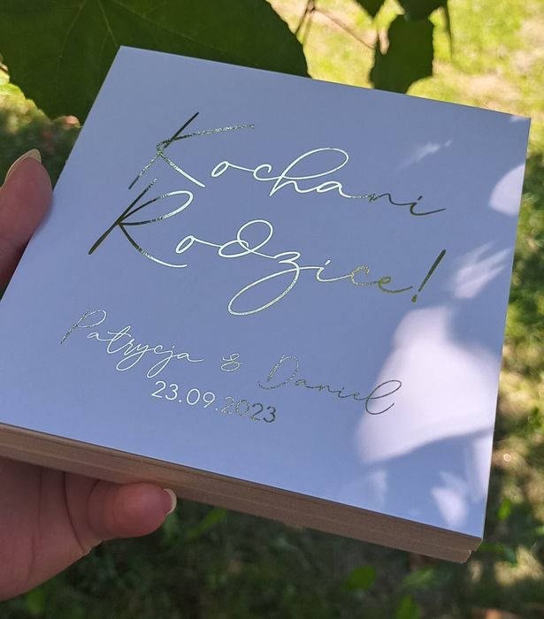 Zaproszenie dla rodziców w pudełku ze zdjęciem