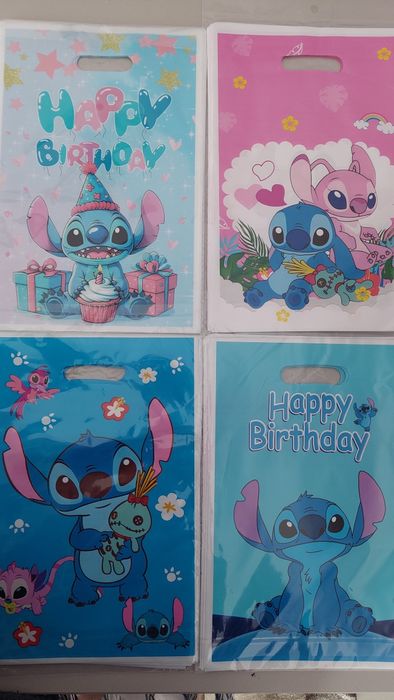 Пакети на День народження Стіч Minni Соник  Ельза Паук 30шт