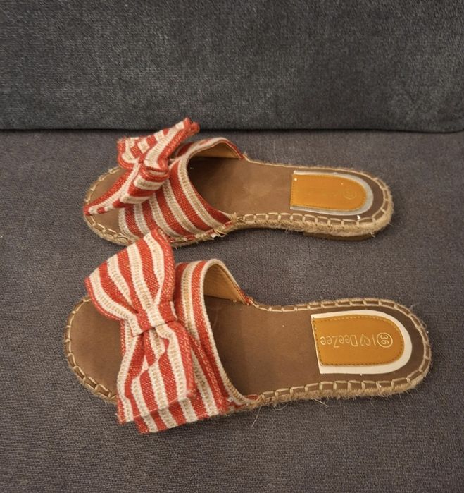 Klapki espadryle z kokardą DeeZee 36