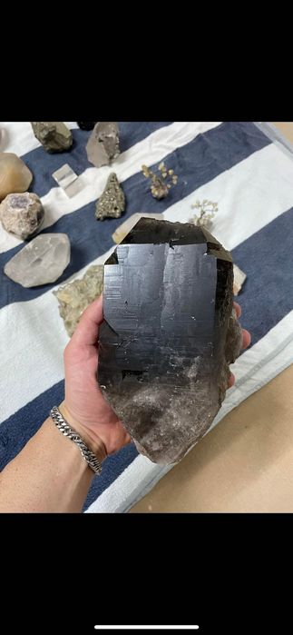 Conjunto de cristais minerais