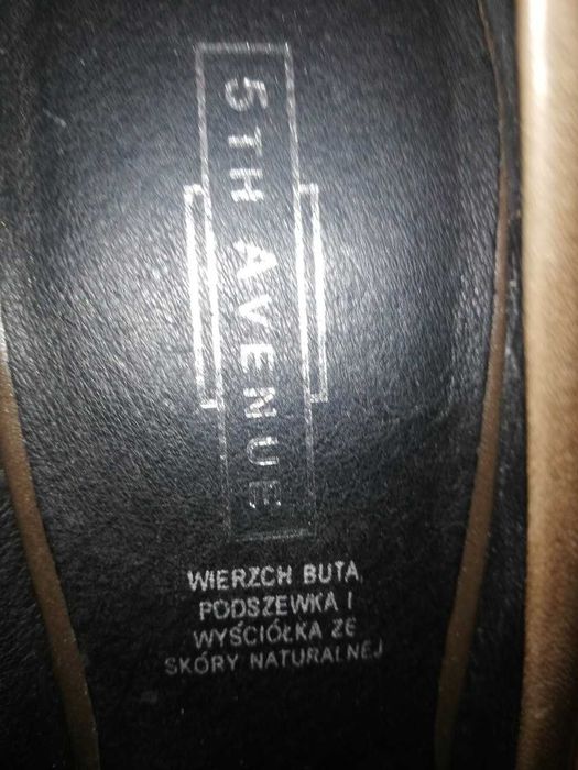 Eleganckie, brązowe buty firmy 5th Avenu rozm. 36