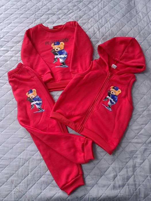 Komplet dresowy ocieplany 3-częściowy na wiek 4-5 lat