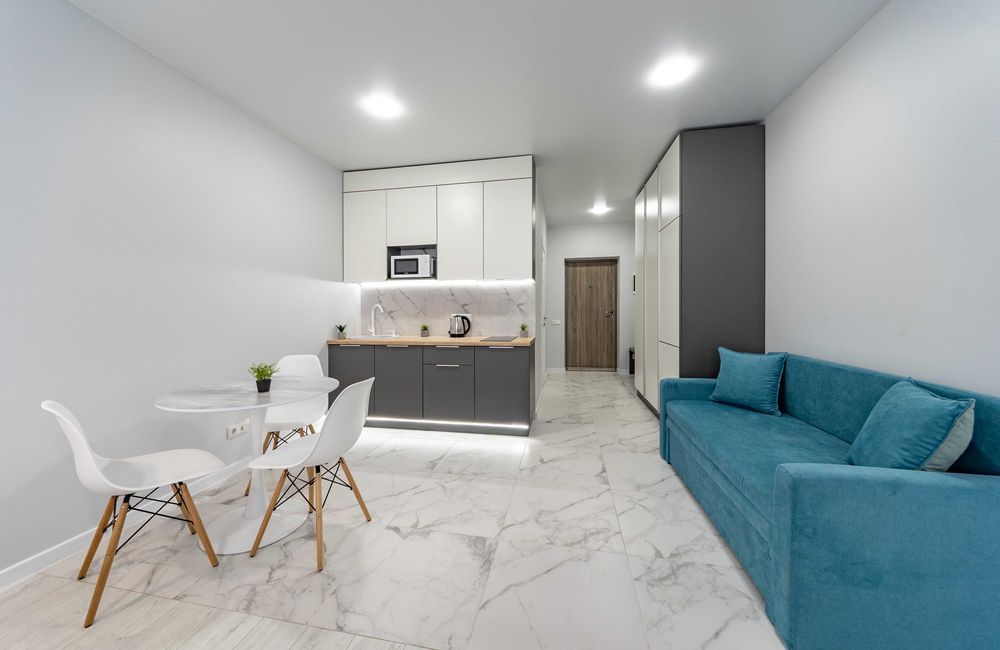 Бажана, 17 - 5хв. від метро - стильна студія у будинку з Укриттям!