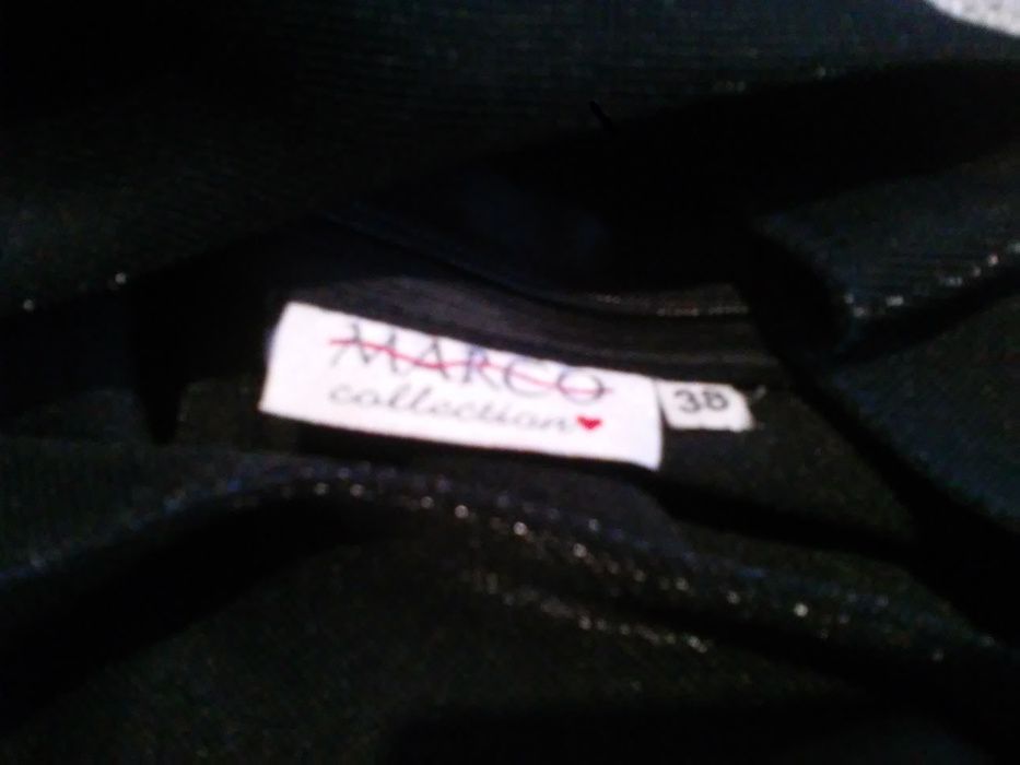 sukienka czarna maxi 36/38 z bolerkiem, Marco Collection