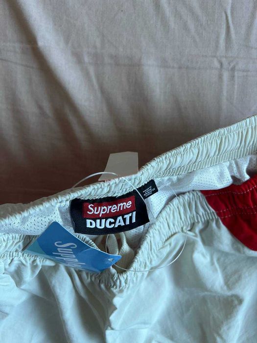Supreme spodnie Ducati cream white track pants xl nowe
