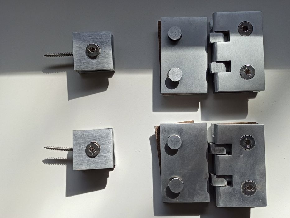 Dobradiças inox porta vidro