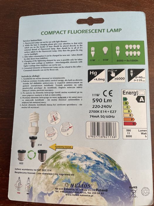 Żarówka ( świetlówka) energooszczędna