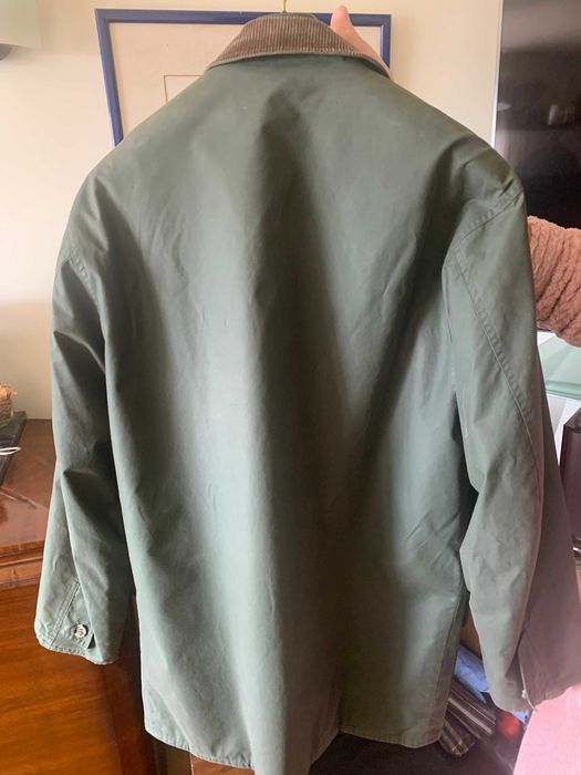 PARKA VERDE, XL,  com gola em bombazina castanha