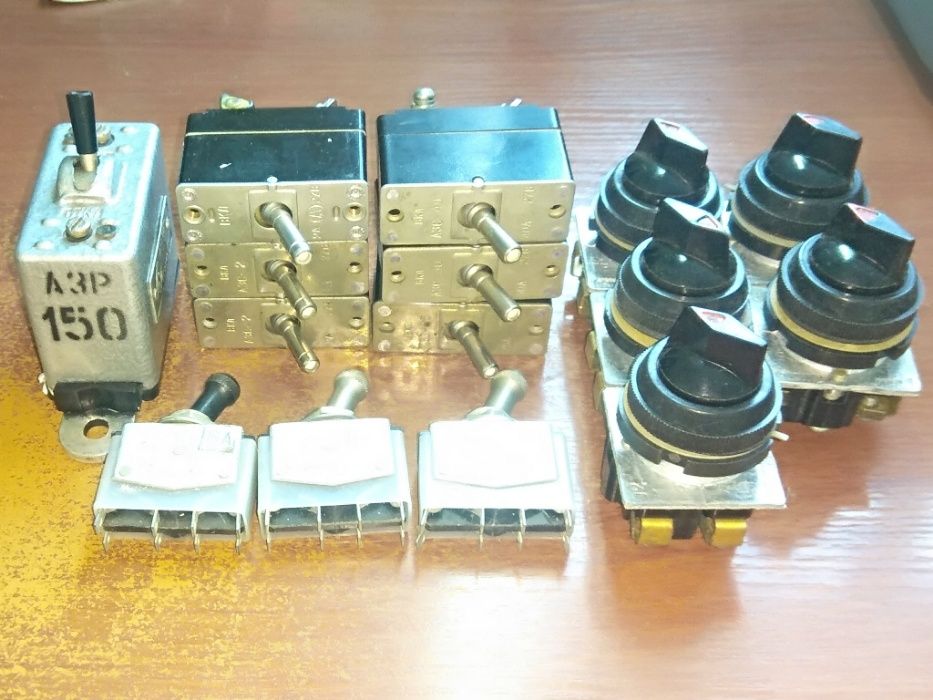 Автоматы защиты сети АЗС АЗР тумблеры ППН-45 В-45М переключатели А812В ...