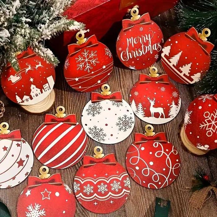 Conjunto 24 Enfeites de Natal Festivos Árvore de natal decoração NOVO