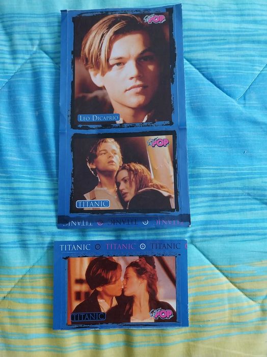 Lote 3 autocolantes Titanic Super Pop, Leonardo DiCaprio
