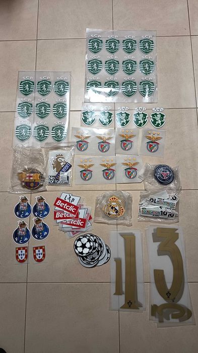 Patch e logos Benfica Sporting Porto