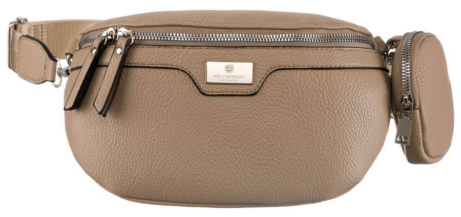 pojemna saszetka damska na szerokim pasku - peterson