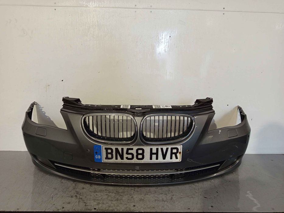 ^ ZDERZAK PRZÓD PRZEDNI BMW E60 E61 SERIA 5 LIFT FL TITANGRAU SZARY GRAFITOWY SPRYSKIWACZE LAMP XENON PDC CZUJNIKI HALOGENY