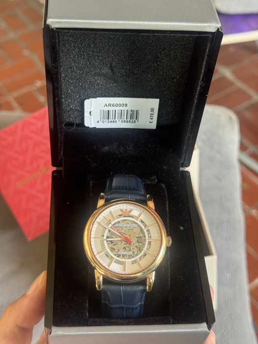 Relógio Emporio Armani Automático - Skeleton Rose Gold - Full Set