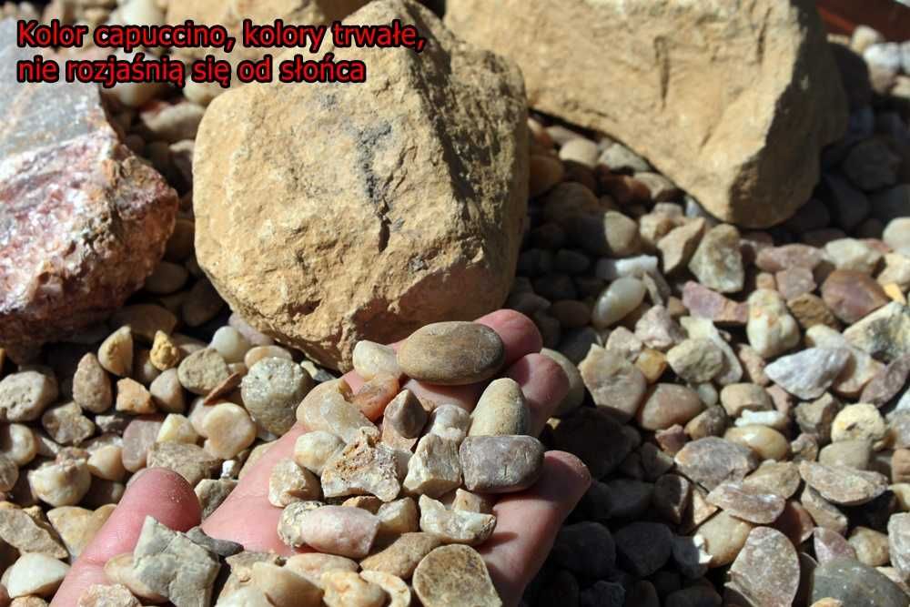 kamień ozdobny skalniak capuccino 1,5 cm kolorowy otoczak big bagi