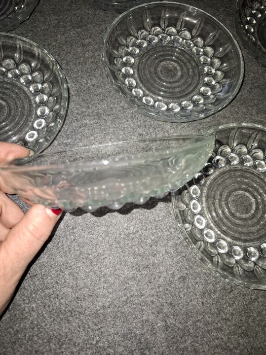 12 talerzyki deserowe podstawki szklane