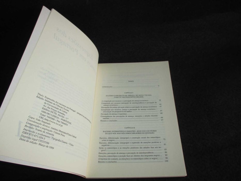 Livro Expressões dos Racismos em Portugal