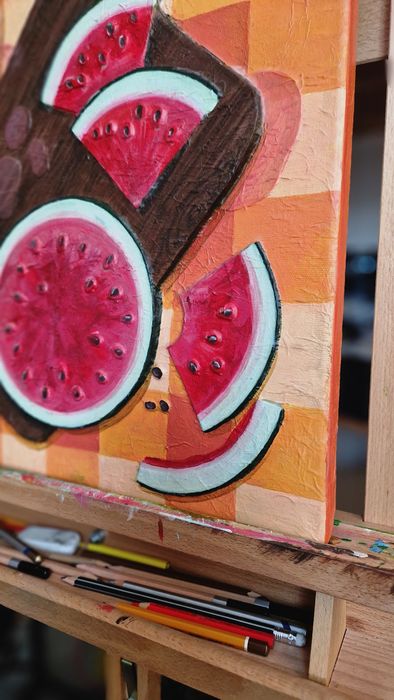Obraz 3D Owoce Lata Arbuz 40x60 | Akryl | Prezent | DIY Rękodzieło