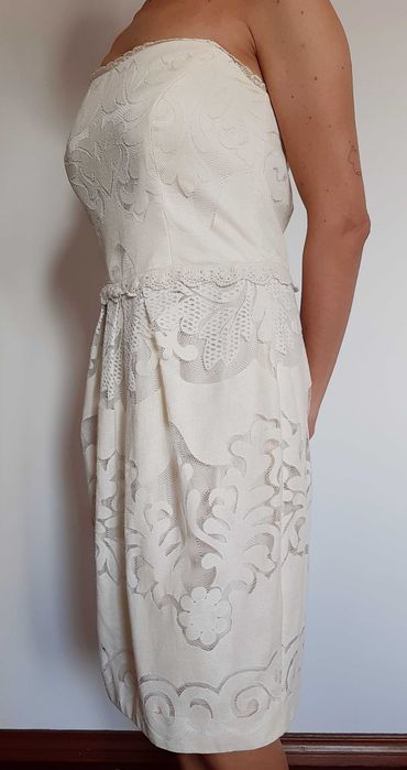 Vestido creme Oky-Coky