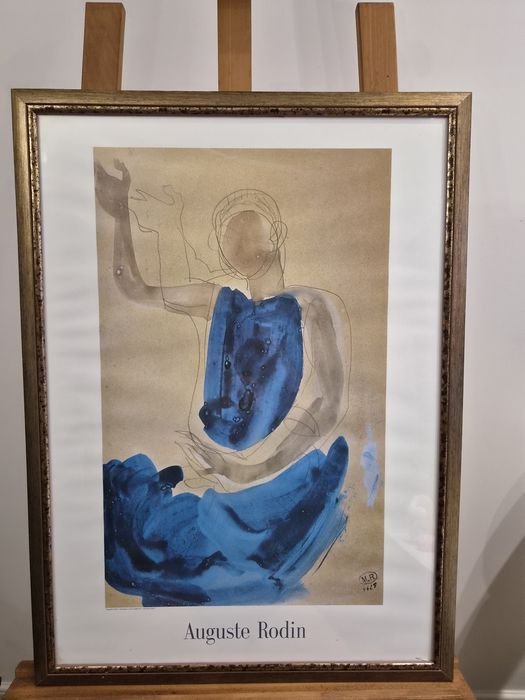 Grafika plakat Auguste Rodin vintage