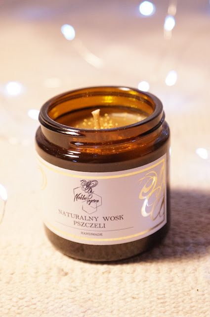Świeca z Naturalnego Wosku Pszczelego Handmade