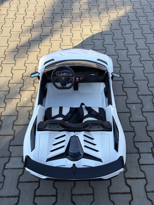 Auto na akumulator Lamborghini SVJ DRIFT dwuosobowy Funkcja driftu Pilot Biały