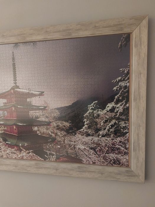 Quadro moldura com puzzle Japão - decoração