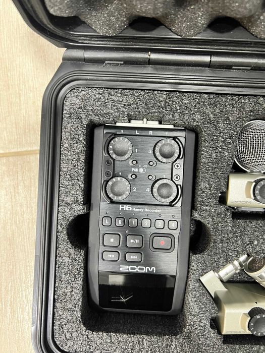 Zoom h6 blk portable handheld digital recorder 6-track