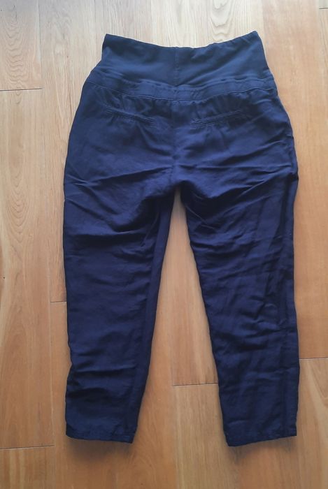 Spodnie ciazowe 3/4 len bawelna H&M mama 40 L