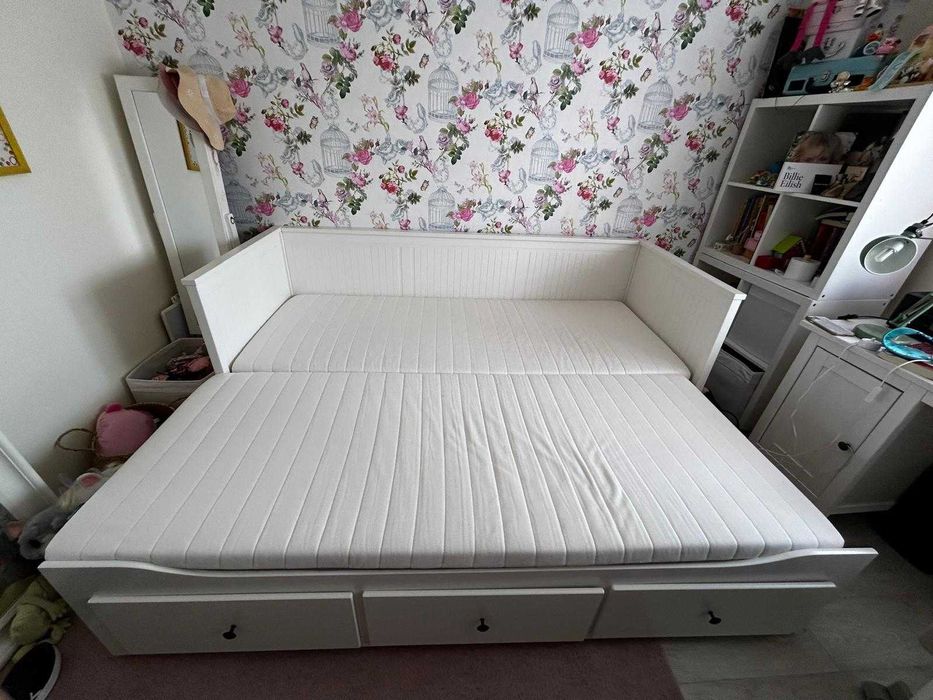 Vendo HEMNES - Cama indiv/dupla c/3 gav, 80x200 cm + 2 colchões